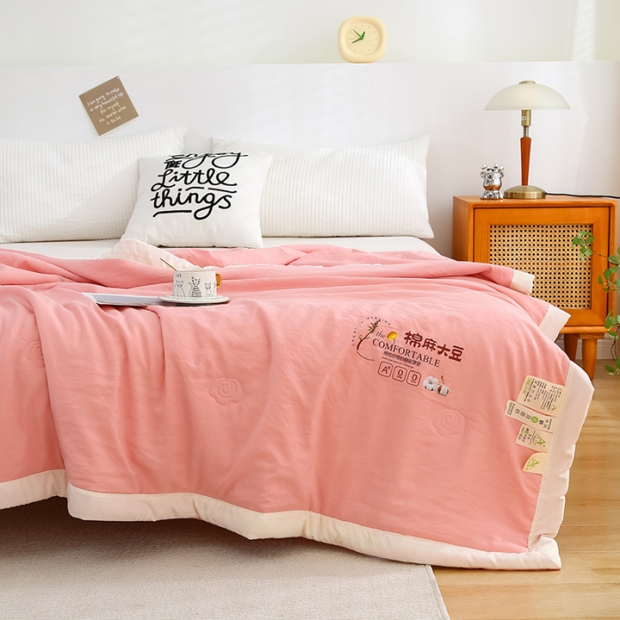 91家纺网 家纺一手货源 找家纺 （总）爱宝被业 2025新款水洗棉麻夏被