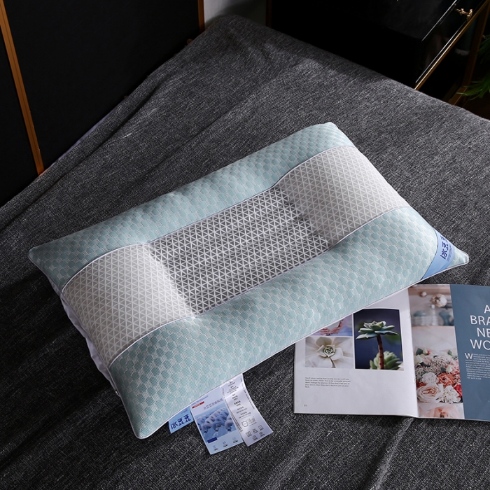 91家纺网 家纺一手货源 找家纺 拾光枕芯 2023新款冰豆豆凉感科技枕48*74cm 绿色