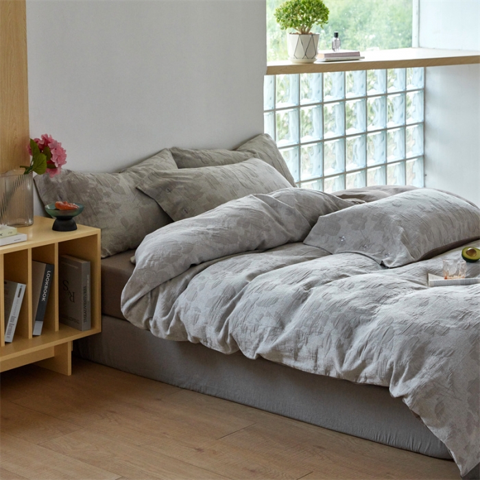 91家纺网 家纺一手货源 找家纺 (总) 安莱生活 2023新款双层纱大提花高奢工艺款花都系列四件套