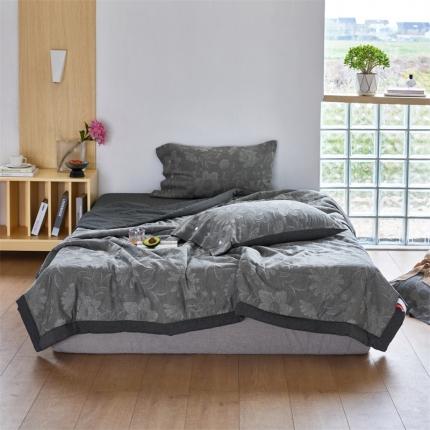 91家纺网 家纺一手货源 找家纺 (总) 安莱生活 2023新款双层纱大提花馥香夏被及夏被四件套