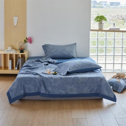 91家纺网 家纺一手货源 找家纺 (总) 安莱生活 2023新款双层纱大提花馥香夏被及夏被四件套