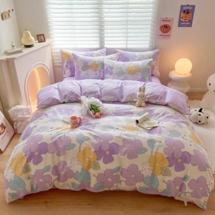 91家纺网 家纺一手货源 找家纺 （总）顾里家纺 2023新款40支13372全棉四季款韩系氛围四件套