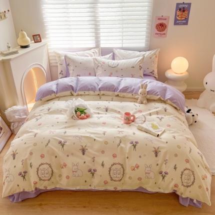 91家纺网 家纺一手货源 找家纺 （总）顾里家纺 2023新款40支13372全棉四季款韩系氛围四件套