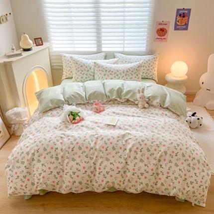 91家纺网 家纺一手货源 找家纺 （总）顾里家纺 2023新款40支13372全棉四季款韩系氛围四件套