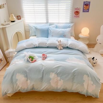 91家纺网 家纺一手货源 找家纺 （总）顾里家纺 2023新款40支13372全棉四季款韩系氛围四件套