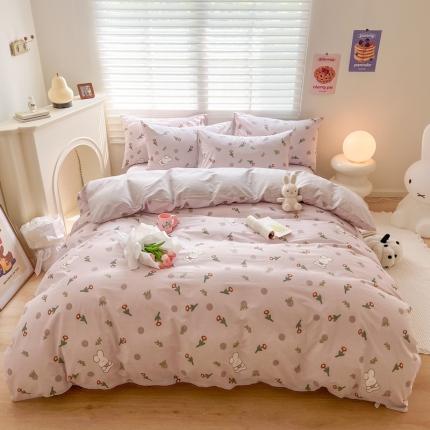 91家纺网 家纺一手货源 找家纺 （总）顾里家纺 2023新款40支13372全棉四季款韩系氛围四件套