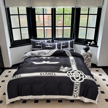 91家纺网 家纺一手货源 找家纺 (总) 摩卡 2024新款水洗真丝轻奢系列四件套