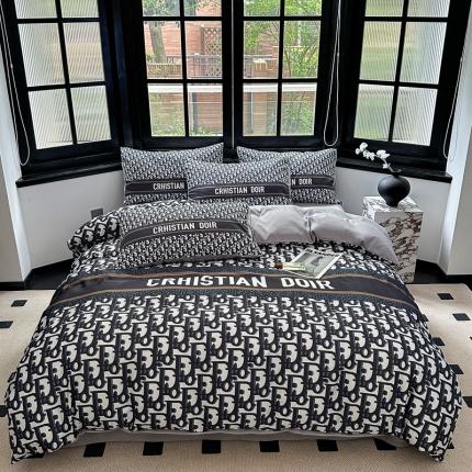 91家纺网 家纺一手货源 找家纺 (总) 摩卡 2024新款水洗真丝轻奢系列四件套