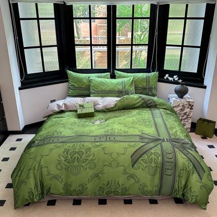 91家纺网 家纺一手货源 找家纺 (总) 摩卡 2024新款水洗真丝轻奢系列四件套