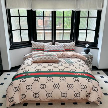 91家纺网 家纺一手货源 找家纺 (总) 摩卡 2024新款水洗真丝轻奢系列四件套