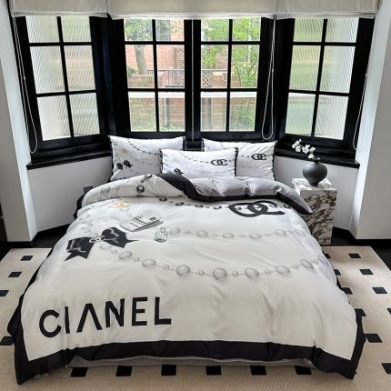 91家纺网 家纺一手货源 找家纺 (总) 摩卡 2024新款水洗真丝轻奢系列四件套