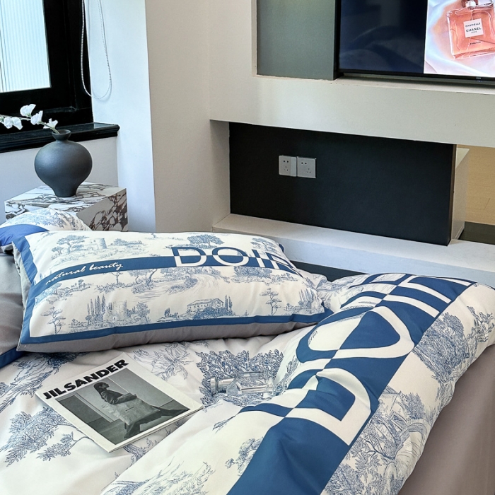 91家纺网 家纺一手货源 找家纺 摩卡 2024新款水洗真丝轻奢系列四件套 爱丁堡