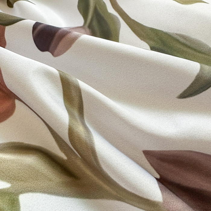 91家纺网 家纺一手货源 找家纺 摩卡 2024新款水洗真丝轻奢系列四件套 花悦