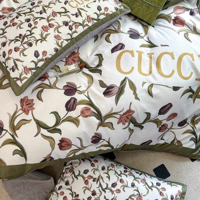 91家纺网 家纺一手货源 找家纺 摩卡 2024新款水洗真丝轻奢系列四件套 花悦