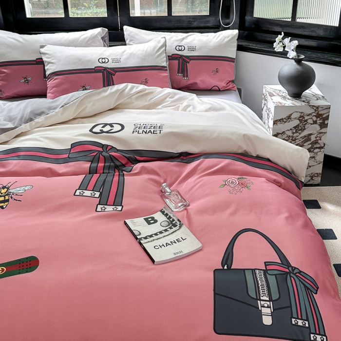 91家纺网 家纺一手货源 找家纺 摩卡 2024新款水洗真丝轻奢系列四件套 记忆