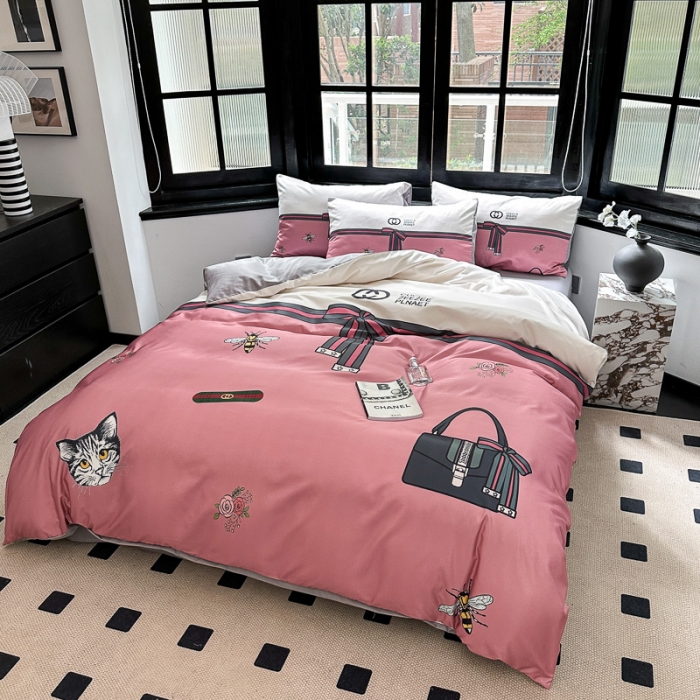 91家纺网 家纺一手货源 找家纺 摩卡 2024新款水洗真丝轻奢系列四件套 记忆