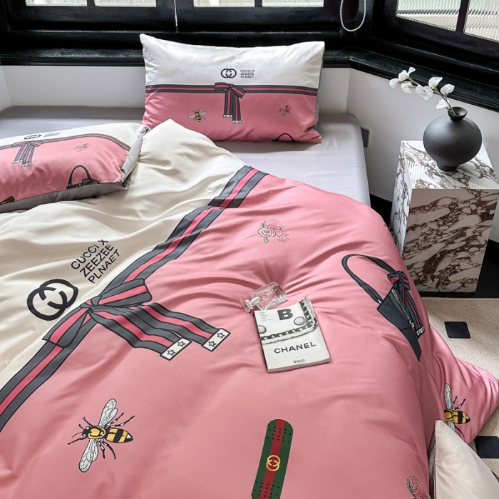 91家纺网 家纺一手货源 找家纺 摩卡 2024新款水洗真丝轻奢系列四件套 记忆