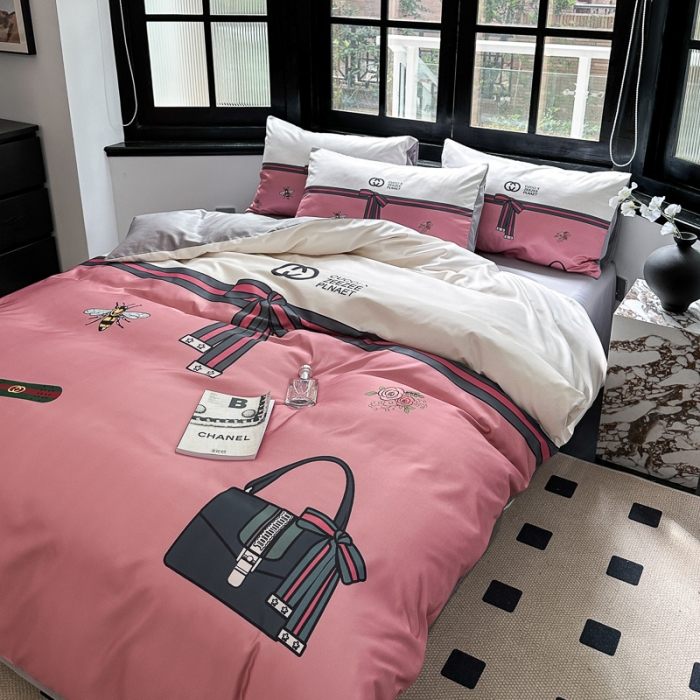 91家纺网 家纺一手货源 找家纺 摩卡 2024新款水洗真丝轻奢系列四件套 记忆