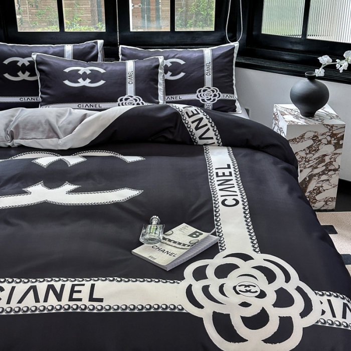 91家纺网 家纺一手货源 找家纺 摩卡 2024新款水洗真丝轻奢系列四件套 经典