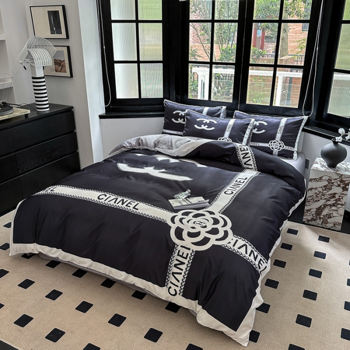 91家纺网 家纺一手货源 找家纺 摩卡 2024新款水洗真丝轻奢系列四件套 经典