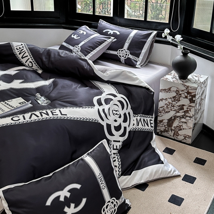 91家纺网 家纺一手货源 找家纺 摩卡 2024新款水洗真丝轻奢系列四件套 经典