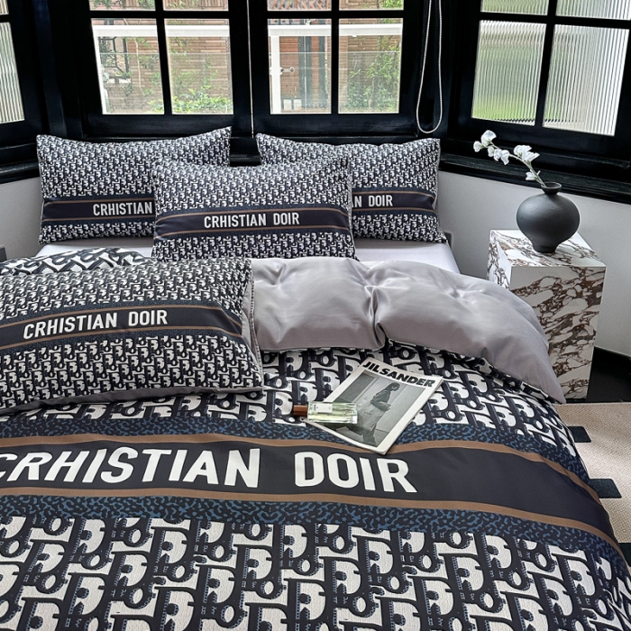 91家纺网 家纺一手货源 找家纺 摩卡 2024新款水洗真丝轻奢系列四件套 旷野