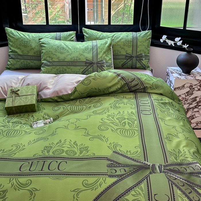 91家纺网 家纺一手货源 找家纺 摩卡 2024新款水洗真丝轻奢系列四件套 礼物