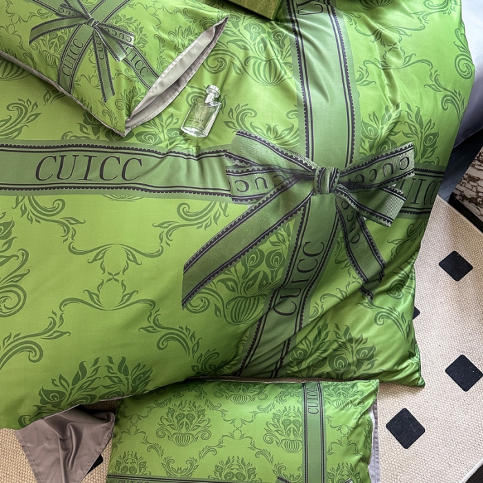 91家纺网 家纺一手货源 找家纺 摩卡 2024新款水洗真丝轻奢系列四件套 礼物