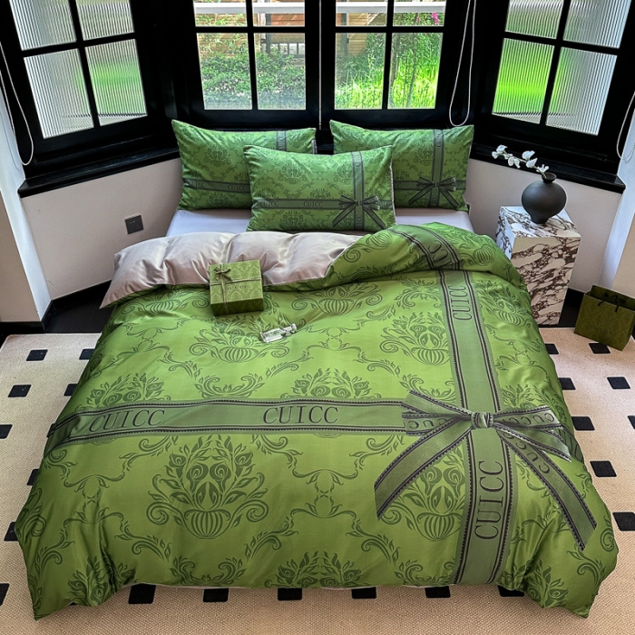 91家纺网 家纺一手货源 找家纺 摩卡 2024新款水洗真丝轻奢系列四件套 礼物