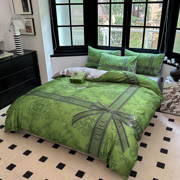 91家纺网 家纺一手货源 找家纺 摩卡 2024新款水洗真丝轻奢系列四件套 礼物