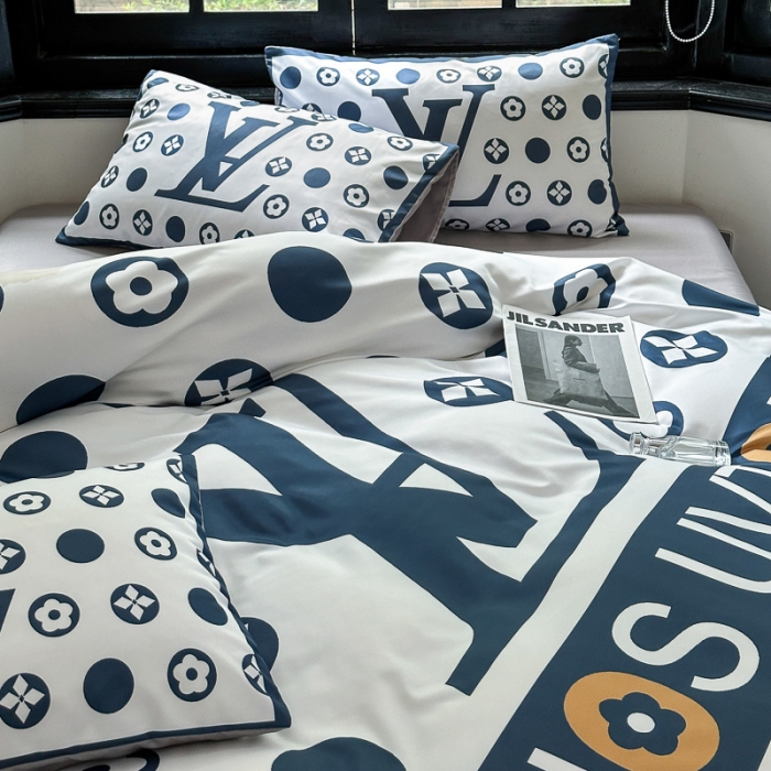 91家纺网 家纺一手货源 找家纺 摩卡 2024新款水洗真丝轻奢系列四件套 路易