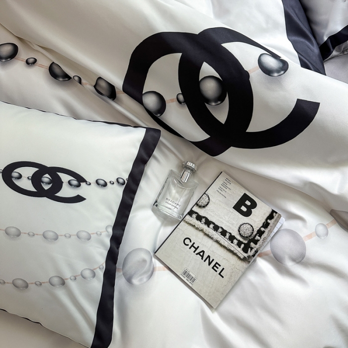 91家纺网 家纺一手货源 找家纺 摩卡 2024新款水洗真丝轻奢系列四件套 珍珠链