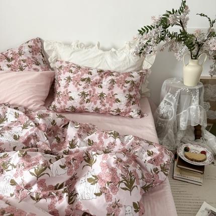 91家纺网 家纺一手货源 找家纺 （总）恋恋三季 2024新款40支13372全棉简约系列四件套-风格一