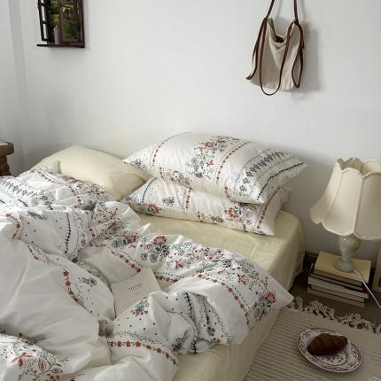 91家纺网 家纺一手货源 找家纺 （总）恋恋三季 2024新款40支13372全棉简约系列四件套-风格二