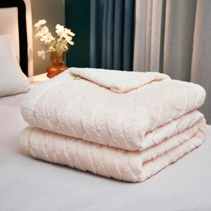 肖恩 2025秋冬新款塔芙绒羊羔绒毛毯 奶白