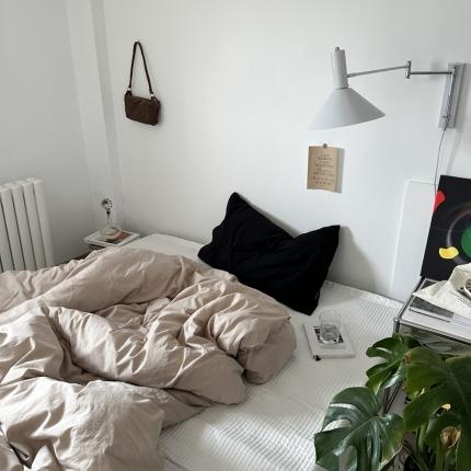 恋恋三季 2024新款32支染色水洗棉单被套 燕麦米