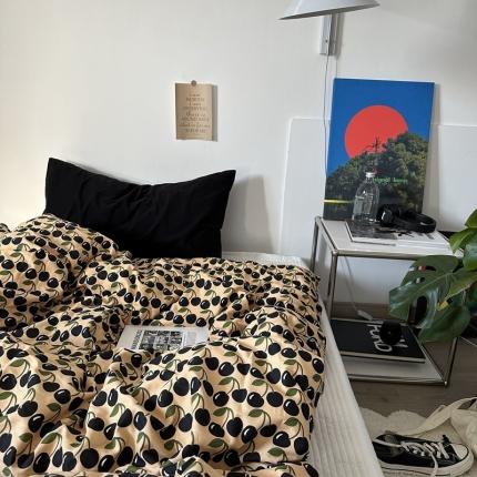 91家纺网 家纺一手货源 找家纺 恋恋三季 2024新款40支133*72全棉斜纹单被套 中古樱桃