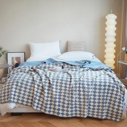 91家纺网 家纺一手货源 找家纺 （总）肖恩 2025新款A类菱形格德绒暖绒毯