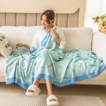 91家纺网 家纺一手货源 找家纺 （总）麻依 2023新款 竹纤维四层纱布毯夏被盖毯夏凉被午休毯子