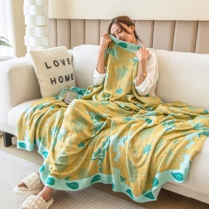 91家纺网 家纺一手货源 找家纺 （总）麻依 2023新款 竹纤维四层纱布毯夏被盖毯夏凉被午休毯子