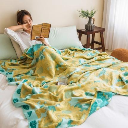 麻依 2023新款竹纤维毛巾被夏被盖毯夏凉被午休毯子 向日葵