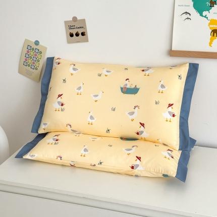 91家纺网 家纺一手货源 找家纺 （总）北鸣有鱼 2023新款A类60支长绒棉卡通枕套或三只熊儿童枕芯