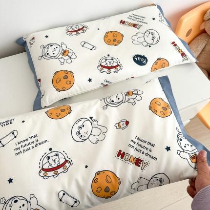 91家纺网 家纺一手货源 找家纺 （总）北鸣有鱼 2023新款A类60支长绒棉卡通枕套或三只熊儿童枕芯