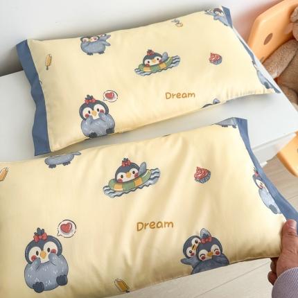 91家纺网 家纺一手货源 找家纺 （总）北鸣有鱼 2023新款A类60支长绒棉卡通枕套或三只熊儿童枕芯