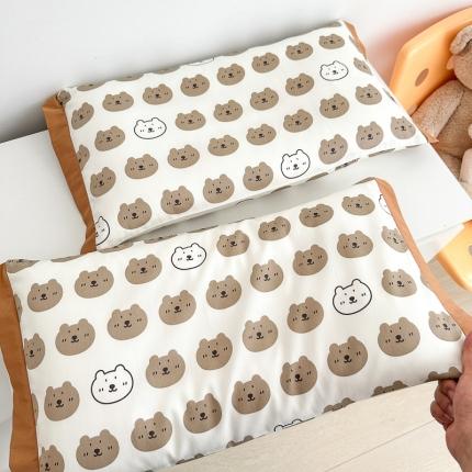 91家纺网 家纺一手货源 找家纺 北鸣有鱼 2023新款A类60支长绒棉卡通枕套 单枕套-小熊饼干