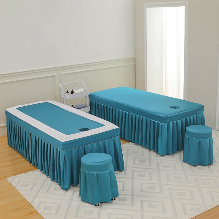 91家纺网 家纺一手货源 找家纺 控价198 不打烊家纺 2025新款冰丝B款美容床罩 冰丝B款-宾利蓝