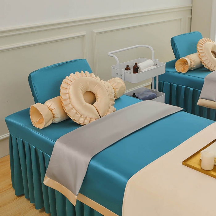 91家纺网 家纺一手货源 找家纺 控价198 不打烊家纺 2025新款冰丝B款美容床罩 冰丝B款-宾利蓝