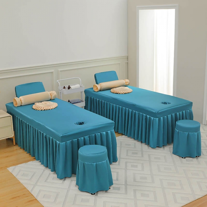 91家纺网 家纺一手货源 找家纺 控价198 不打烊家纺 2025新款冰丝B款美容床罩 冰丝B款-宾利蓝