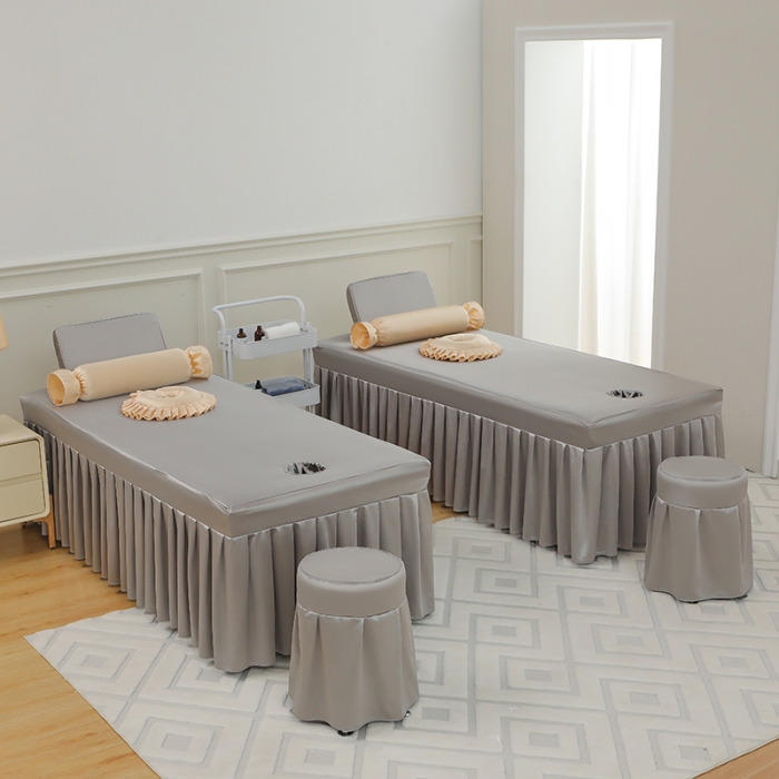 91家纺网 家纺一手货源 找家纺 控价198 不打烊家纺 2023新款冰丝撞色款美容床罩 冰丝撞色款-孔雀绿