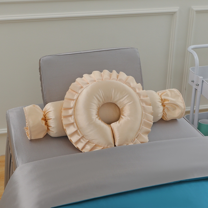 91家纺网 家纺一手货源 找家纺 控价198 不打烊家纺 2023新款冰丝撞色款美容床罩 冰丝撞色款-蓝色